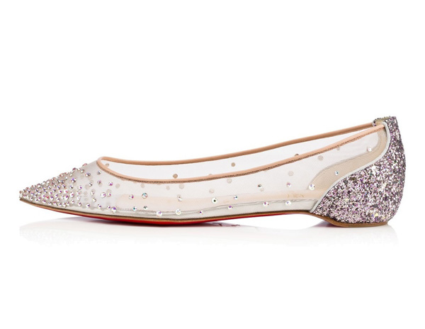 2017SS Christian Louboutin クリスチャン ルブタンコピー キラキラクリスタル Follies フラット